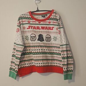 Star Wars Christmas Sweatshirt Darth Vader Storm Troopers Unisex L